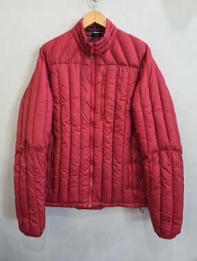 Big Agnes Hole In The Wall Down Jacket Coat Puffer Red Downtek Men's Size Large
